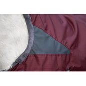 HKM Outdoordeken Yukon 600D Fleece 0g Donkerrood/Grijs