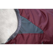 HKM Outdoordeken Yukon 600D Fleece 0g Donkerrood/Grijs