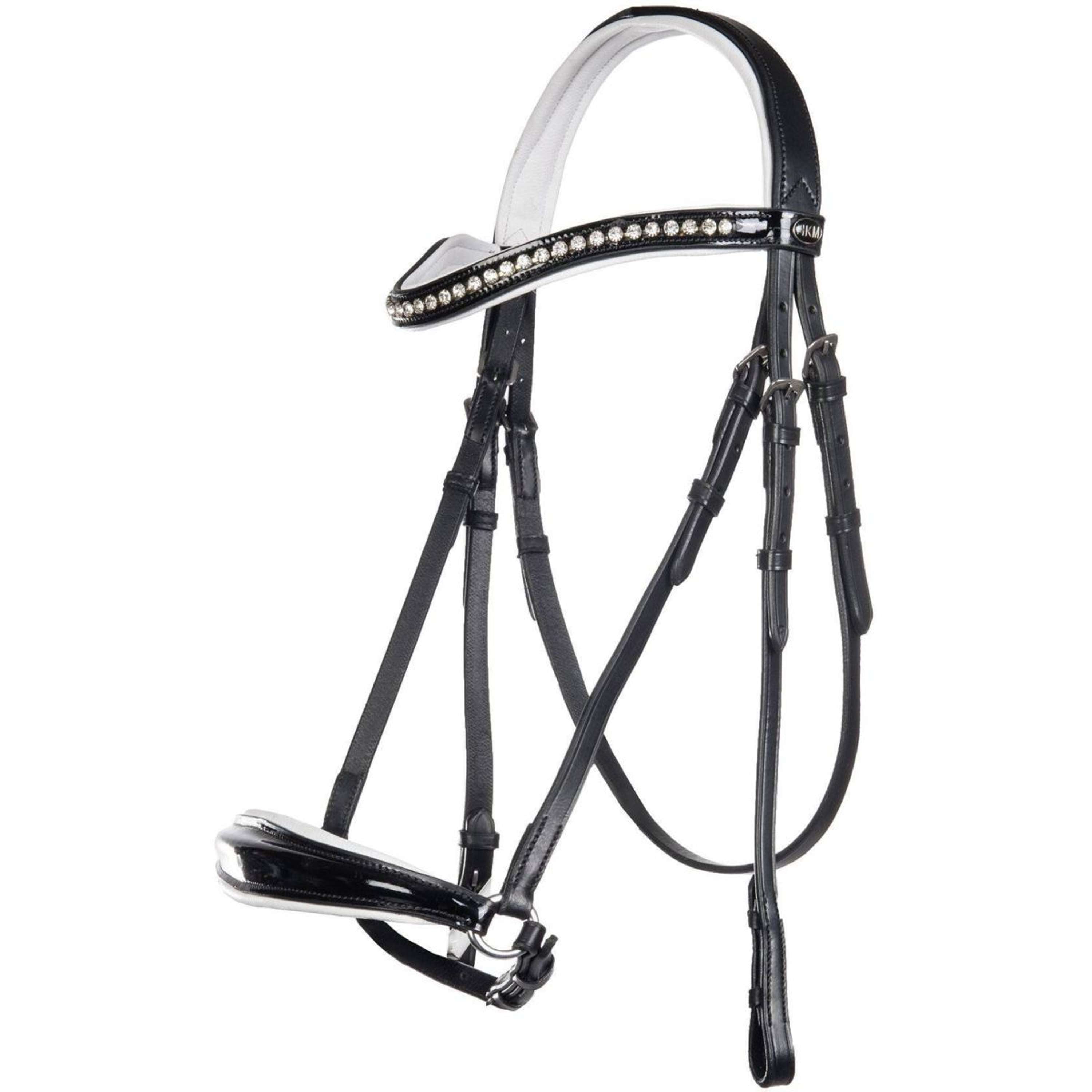 HKM Carolin Hannover Neusriem Zwart En Wit Pony HKM Carolin Hannover Neusriem Zwart En Wit Pony