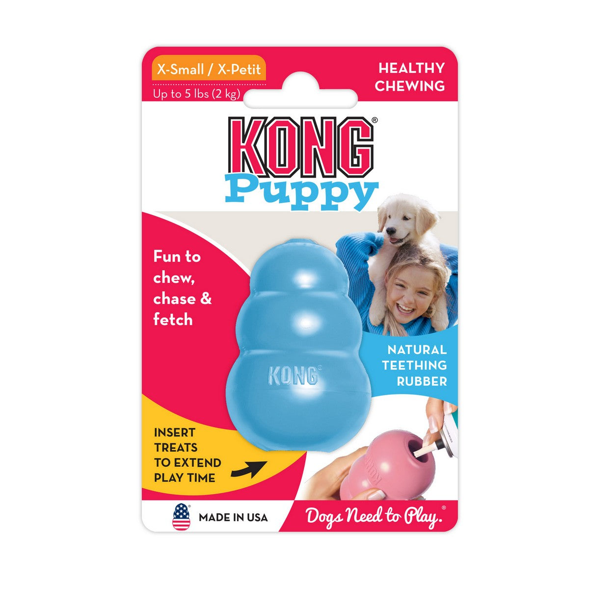 Kong Puppy Roze/Blauw