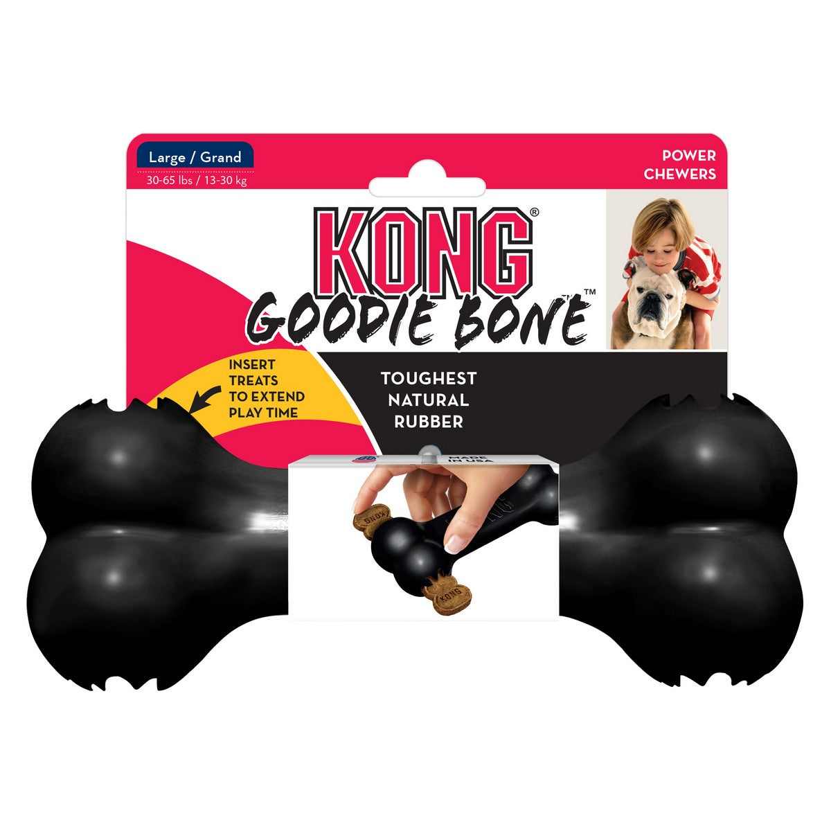 KONG Extreme Goodie Bone Zwart