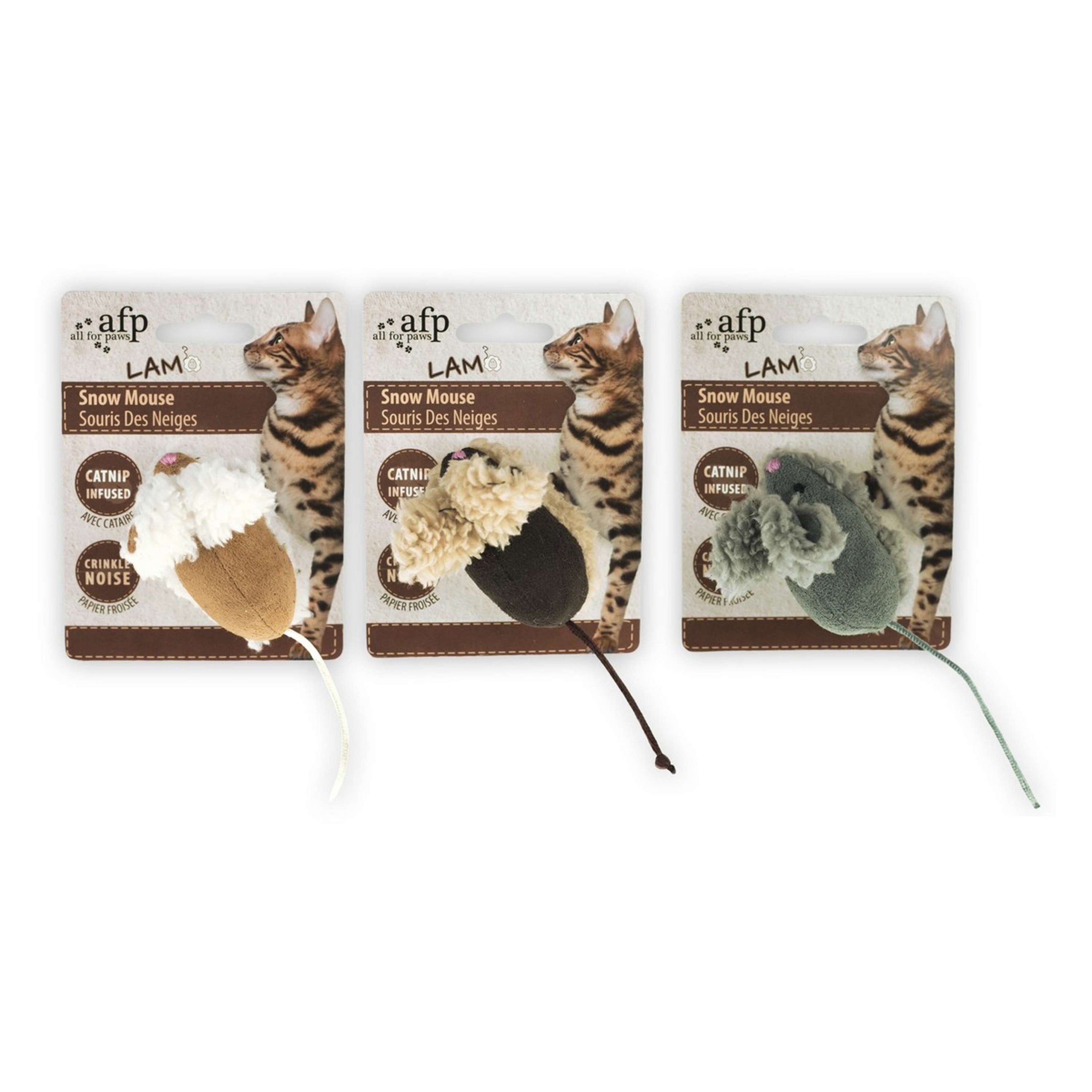 All For Paws Lambswool-snow Mouse Catnip All For Paws Lambswool-snow Mouse Catnip