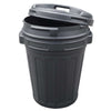 Voerton met Draaisluiting 70L Zwart