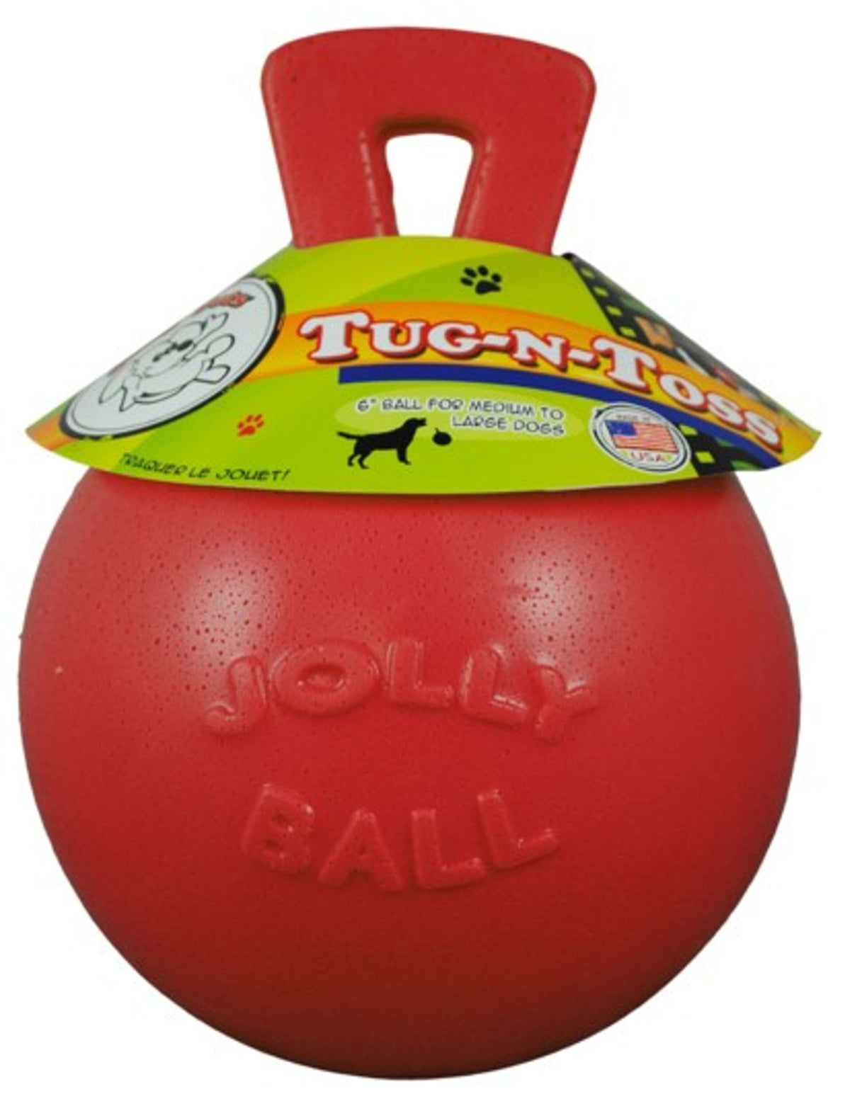 Jolly Ball Tug-n-Toss Rood