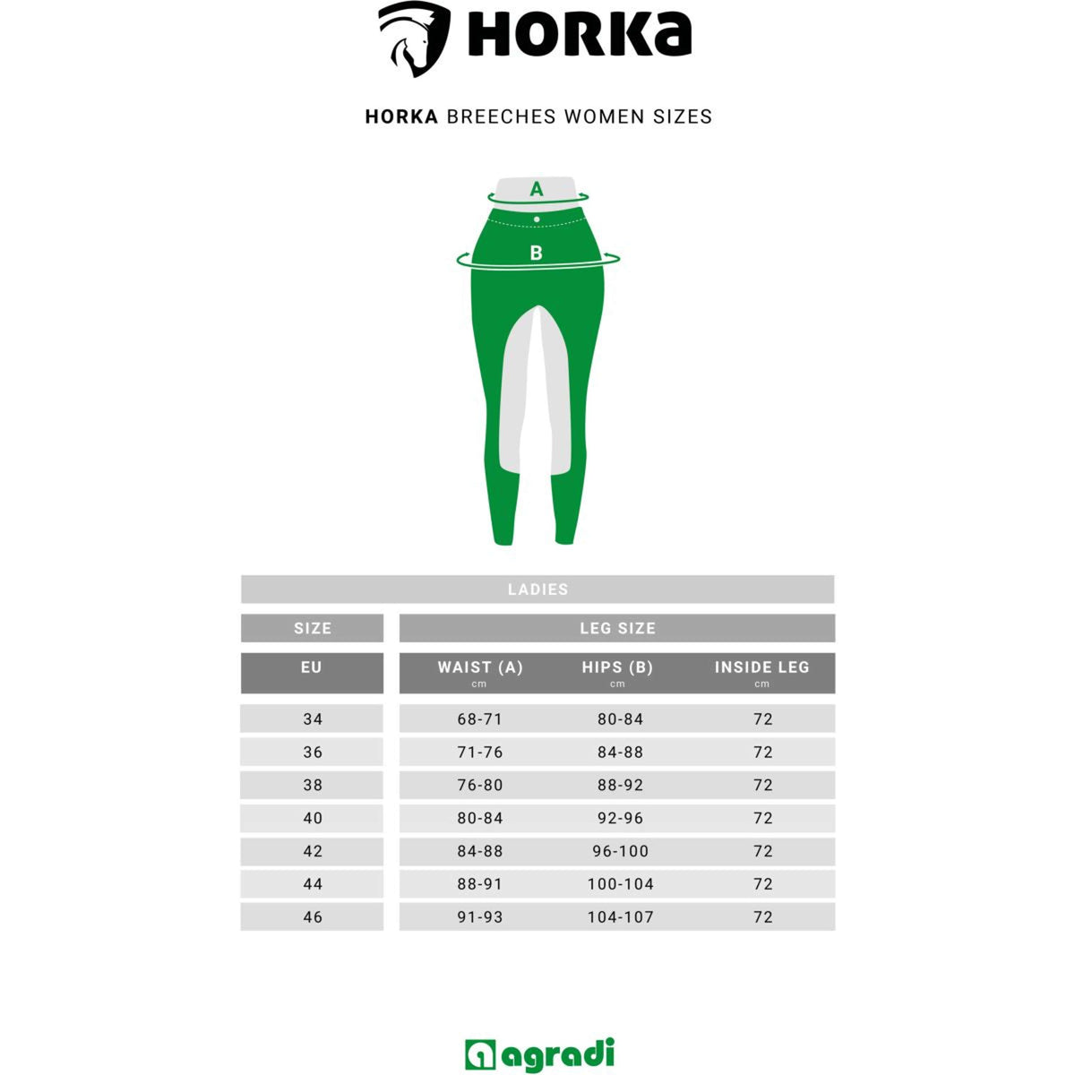 HORKA Rijbroek Modesto Dames Wit