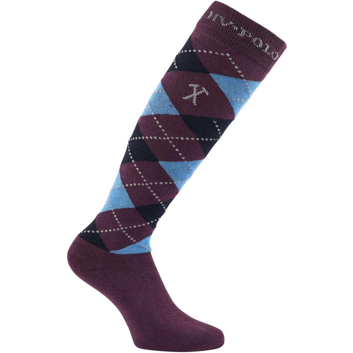 HV Polo Sokken Argyle Plum/Navy/Mid Blue