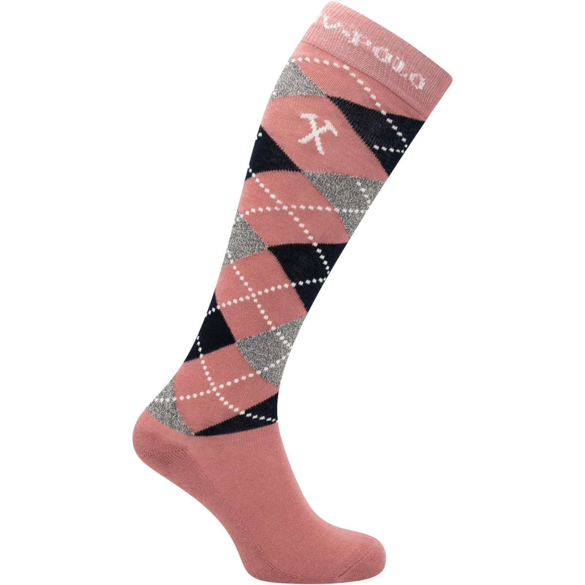 HV Polo Sokken Argyle Dusty Rose/Navy