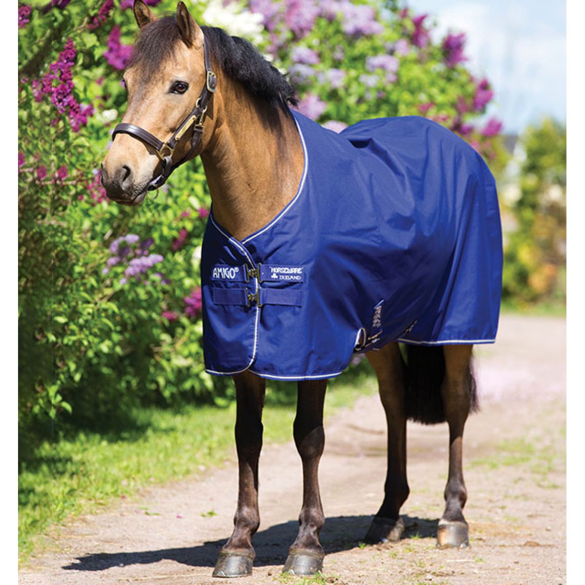 Amigo Turnout Medium Hero 900 200g Atlantic Blue/AB Ivory