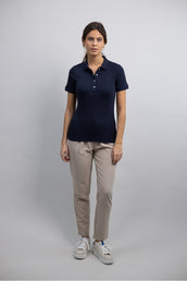 Harcour Polo Poly Dames Marine