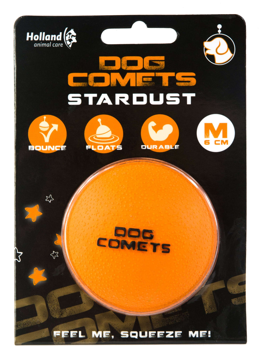 Dog Comets Ball Ball Stardust Oranje