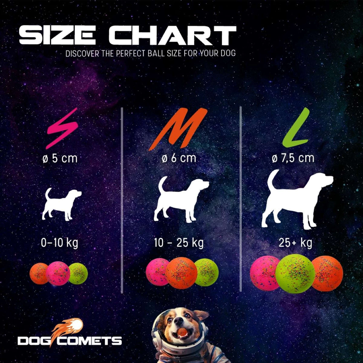 Dog Comets Bal Stardust Groen