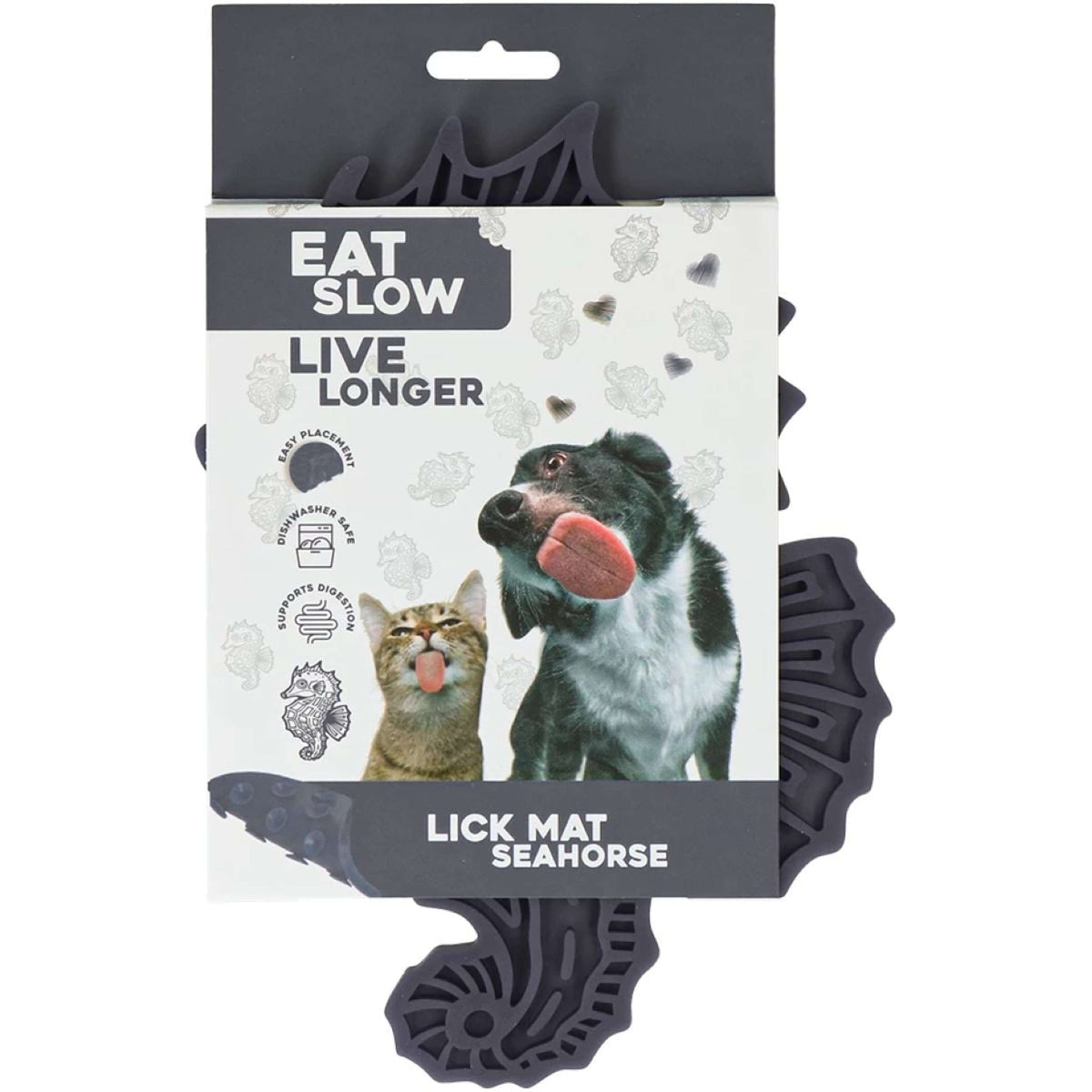 Eat Slow Live Longer Likmat Seahorse Grijs