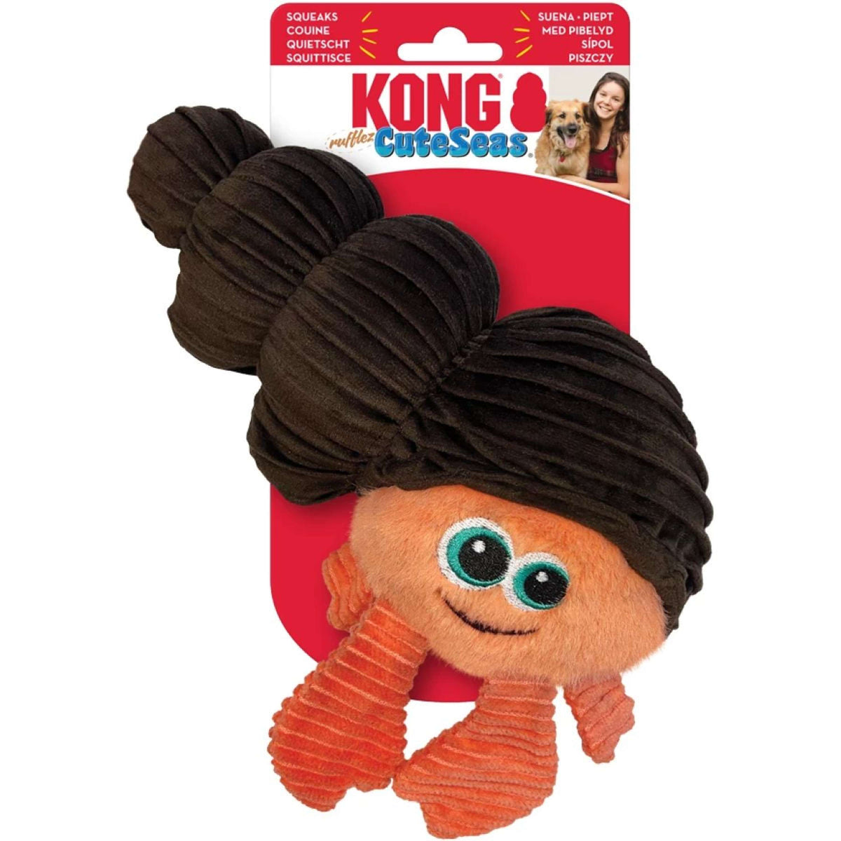 KONG Knuffel CuteSeas Rufflez Hermit Crab Oranje