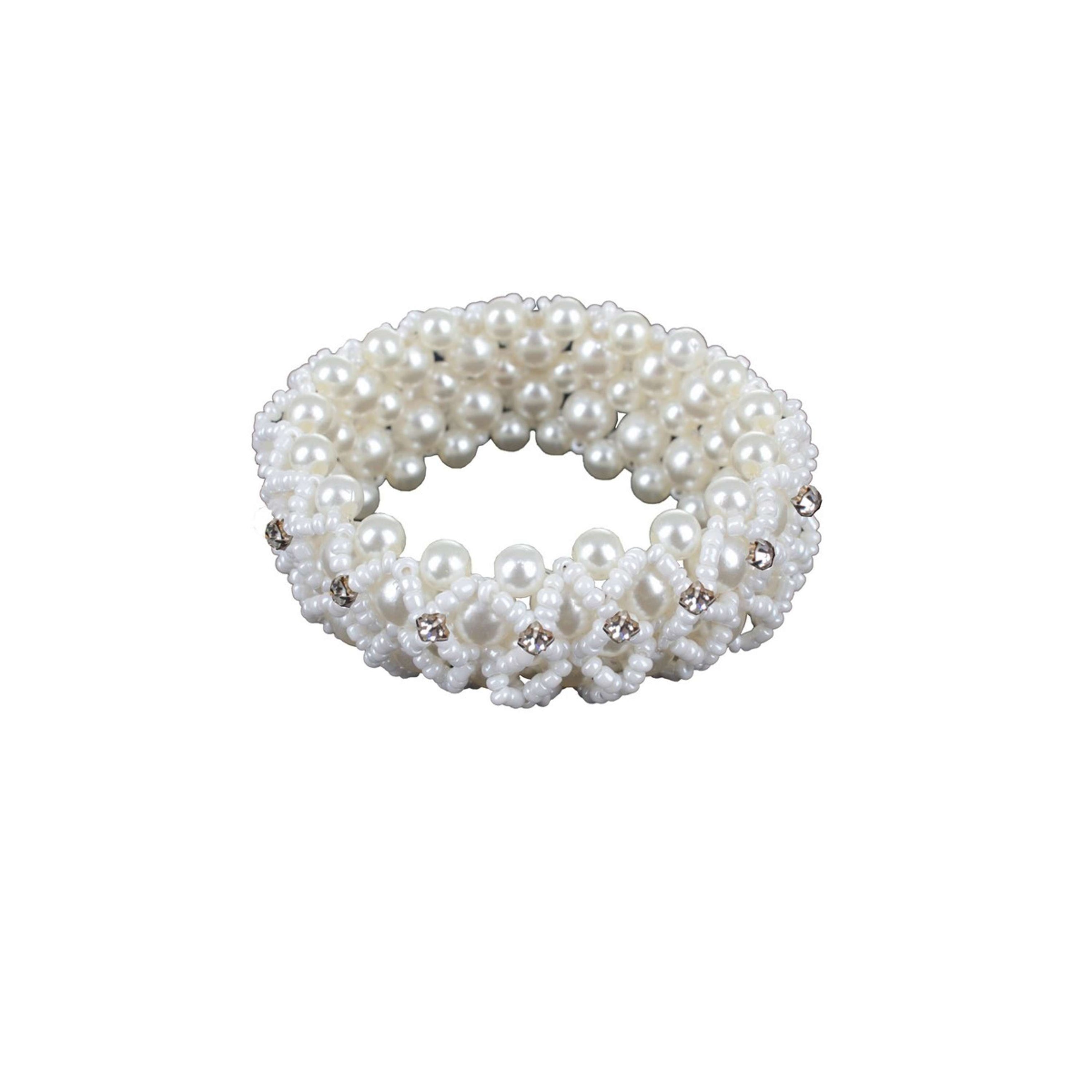 HORKA Haar Strik Crystal Pearl Wit HORKA Haar Strik Crystal Pearl Wit