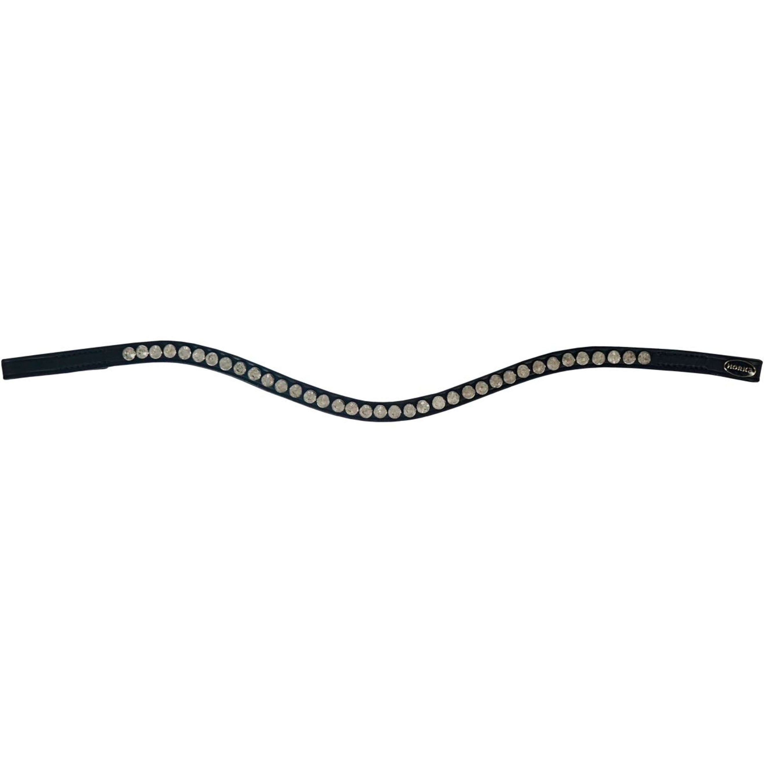 HORKA Frontriem Colori Zwart Leder Wit HORKA Frontriem Colori Zwart Leder Wit