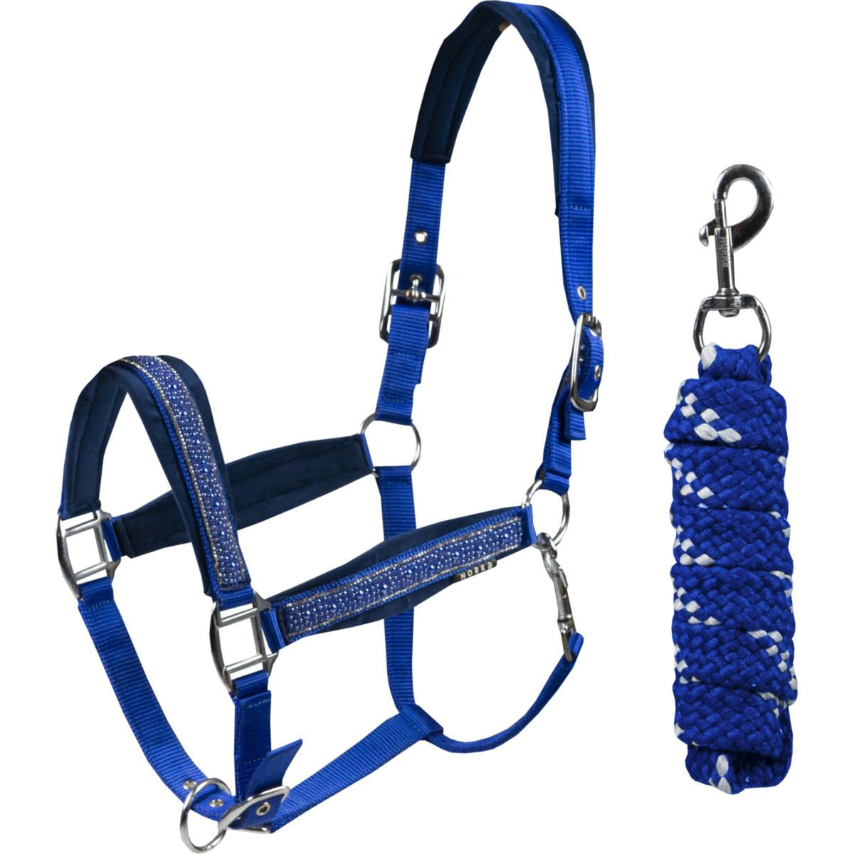 HORKA Halsterset Equestrian Pro Crystals & Pearls Royal Blue