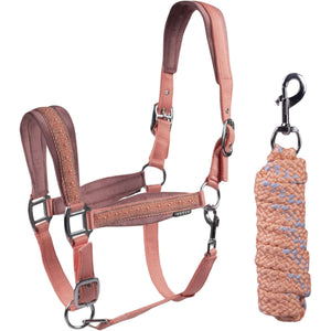 HORKA Halsterset Equestrian Pro Crystals & Pearls Rosewood