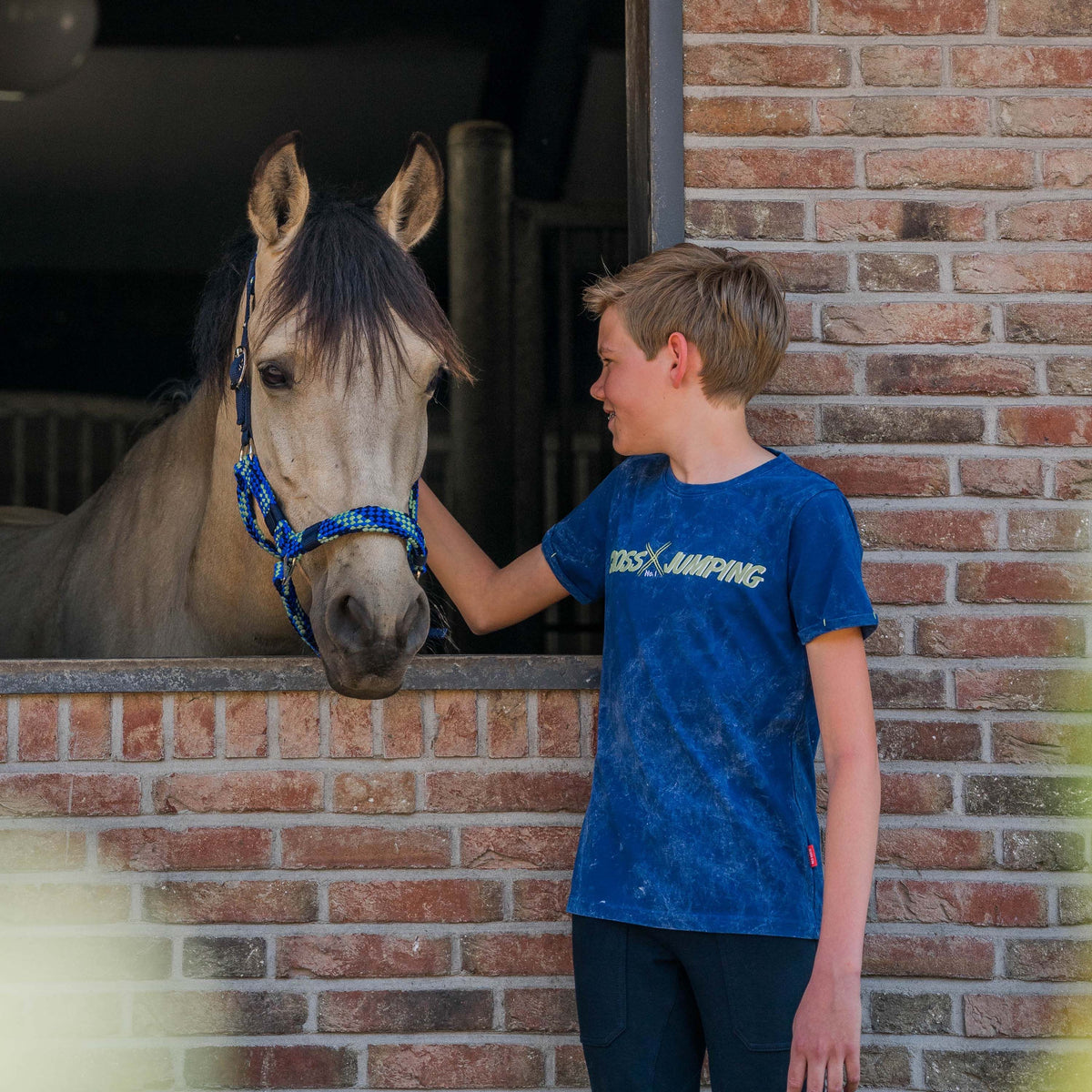 Red Horse T-Shirt Cooper Blauw