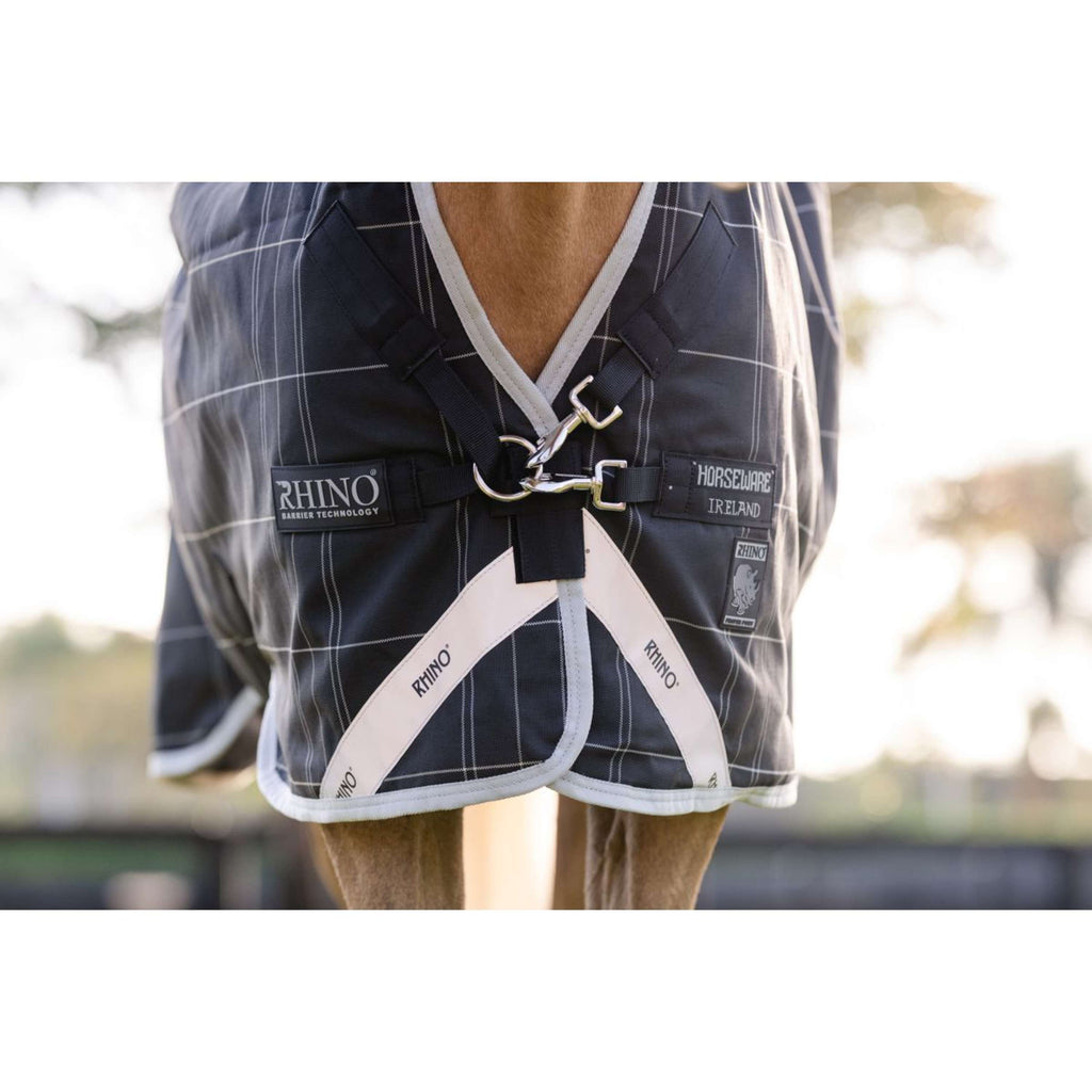 Rhino Wug Turnout Pony 0g Blk/Grey/White Chk/Gray