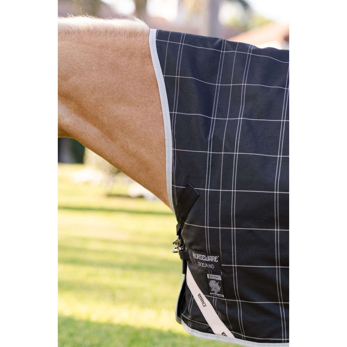 Rhino Wug Turnout Pony 0g Blk/Grey/White Chk/Gray