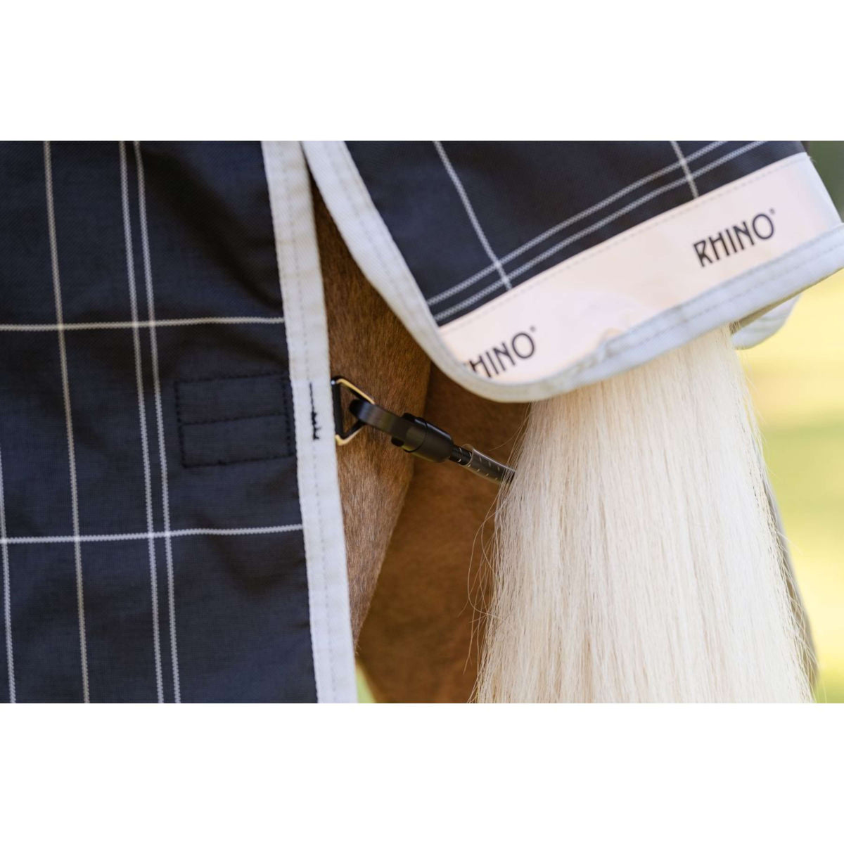 Rhino Wug Turnout Pony 0g Blk/Grey/White Chk/Gray