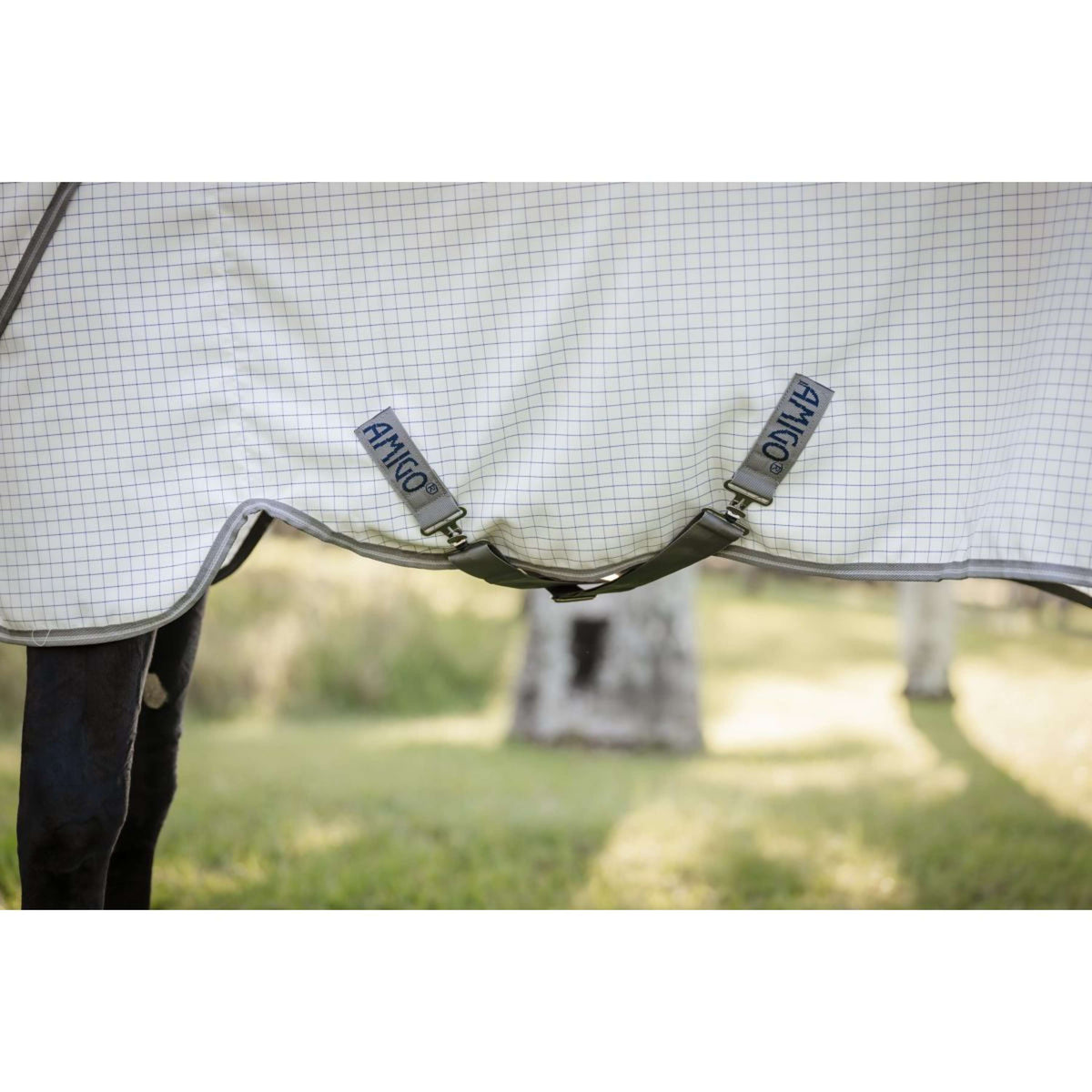 Amigo Summer Sheet Plus Navy Check/Titanium Grey/Silver