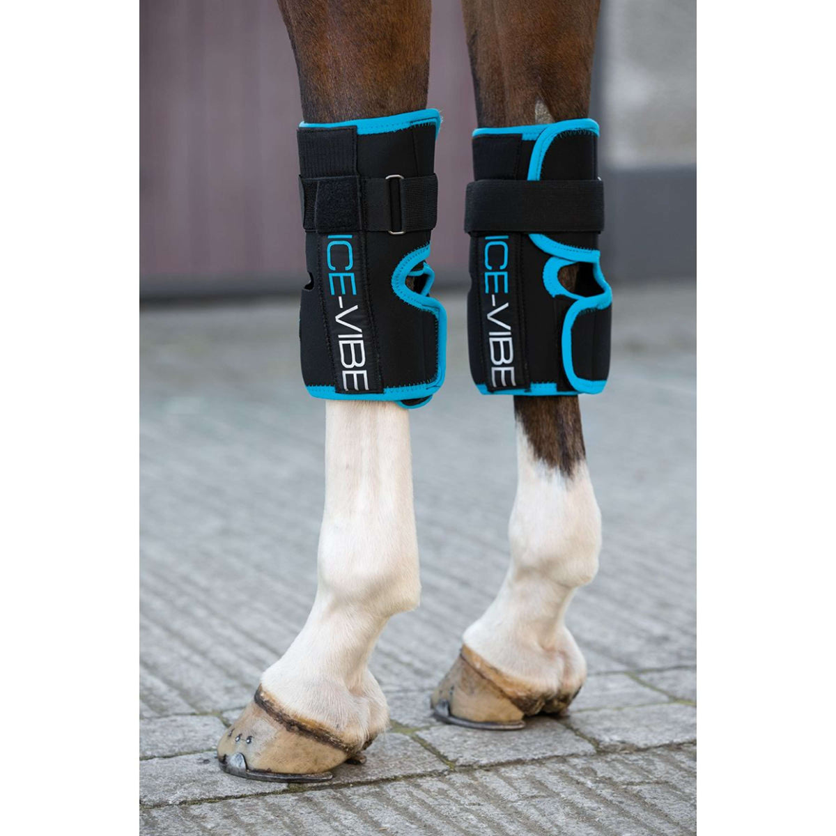 Ice-Vibe Knee Wrap II 2 Stuks Zwart/Aqua