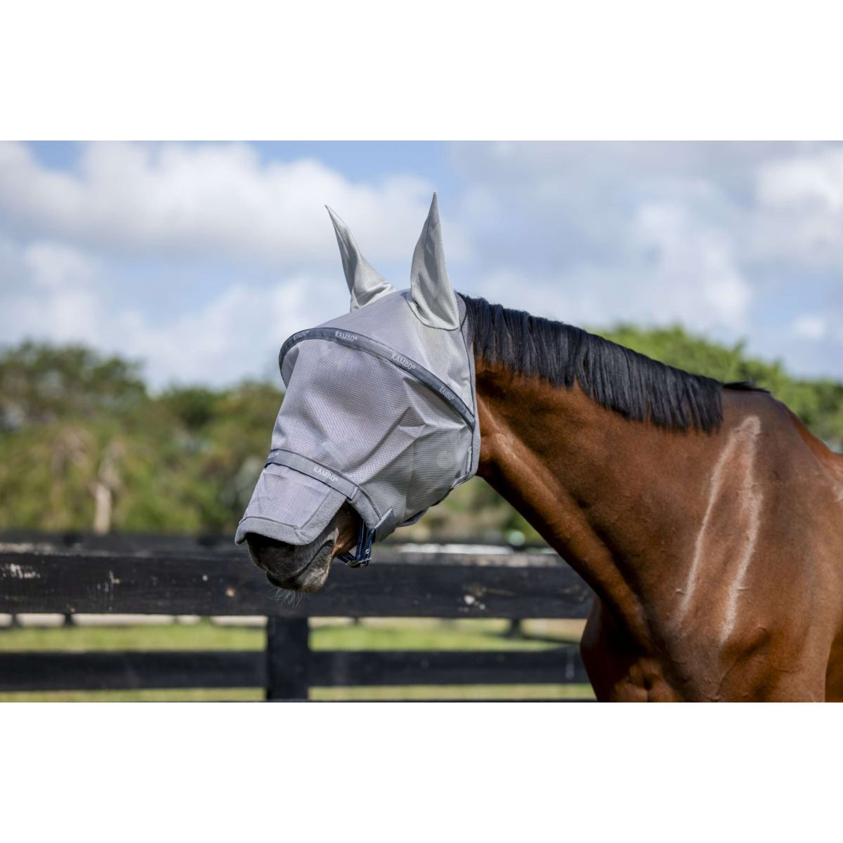 Rambo Fly Mask Silver/Titanium Grey/Silver