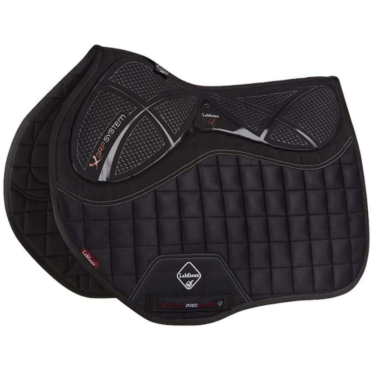 LeMieux Zadeldekje X-Grip Square EuroJump Zwart