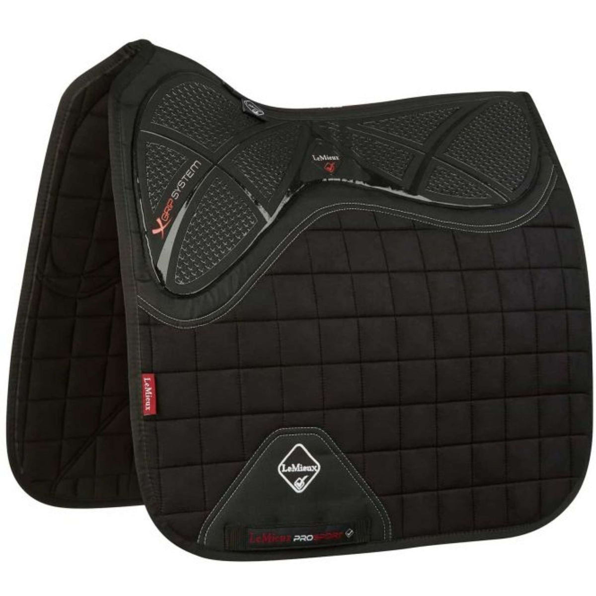 LeMieux Zadeldekje X-Grip Square Dressuur Zwart