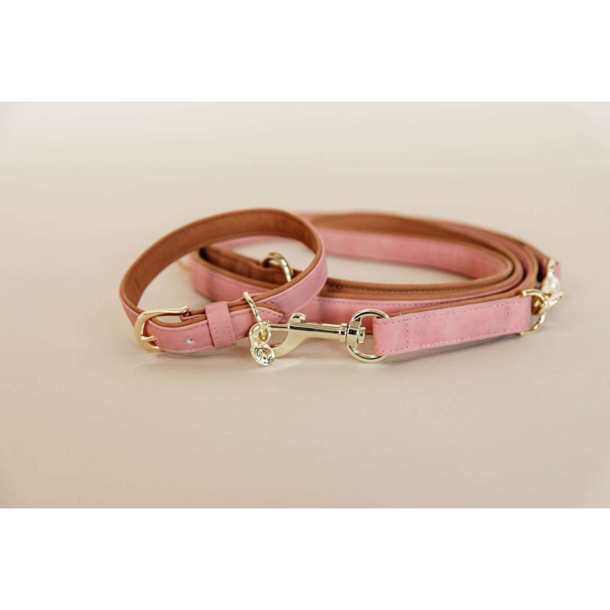 Kentucky Hondenhalsband Soft Vegan Leather Peach/Bruin