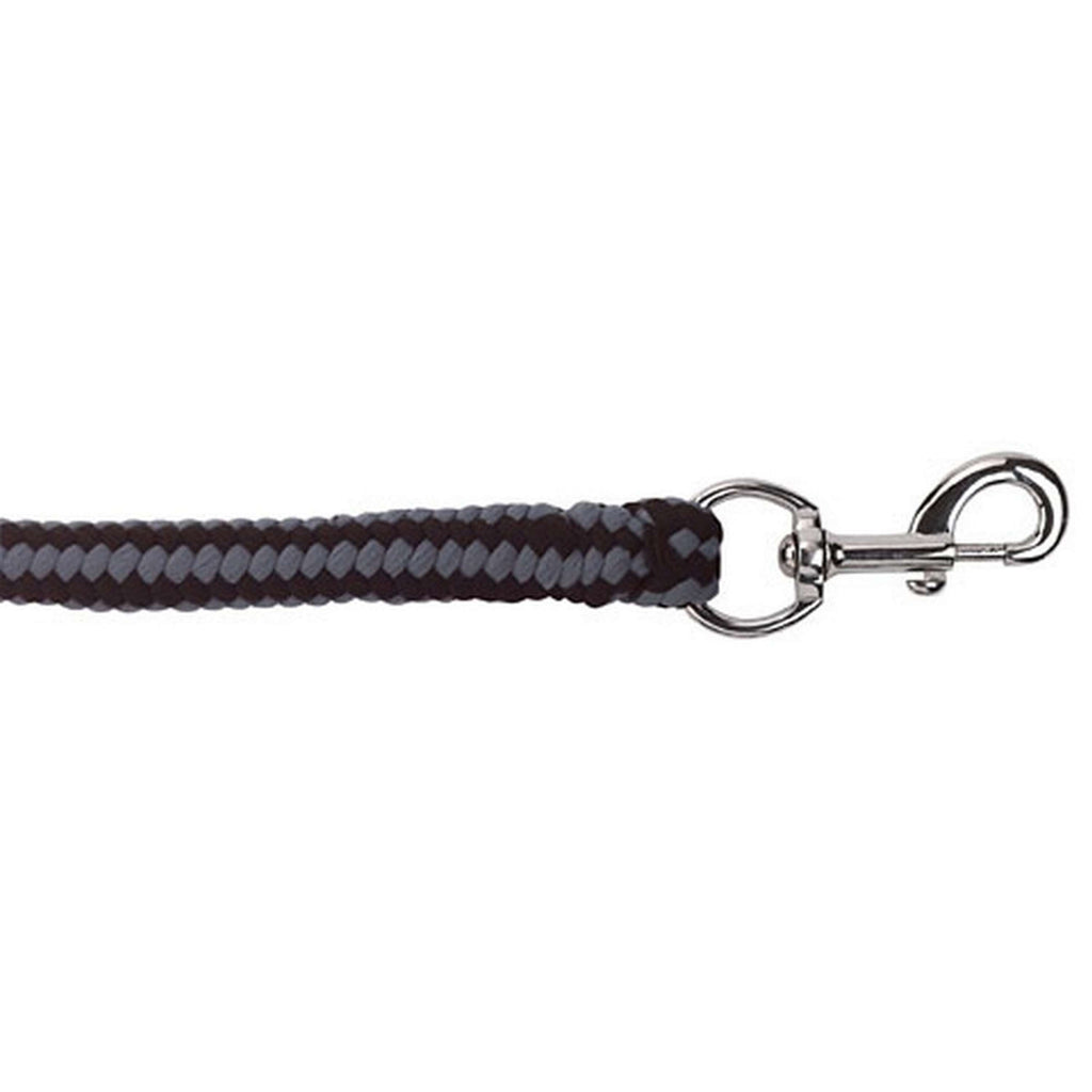 Covalliero Halstertouw Hippo met Musketonhaak Zwart/Zilver