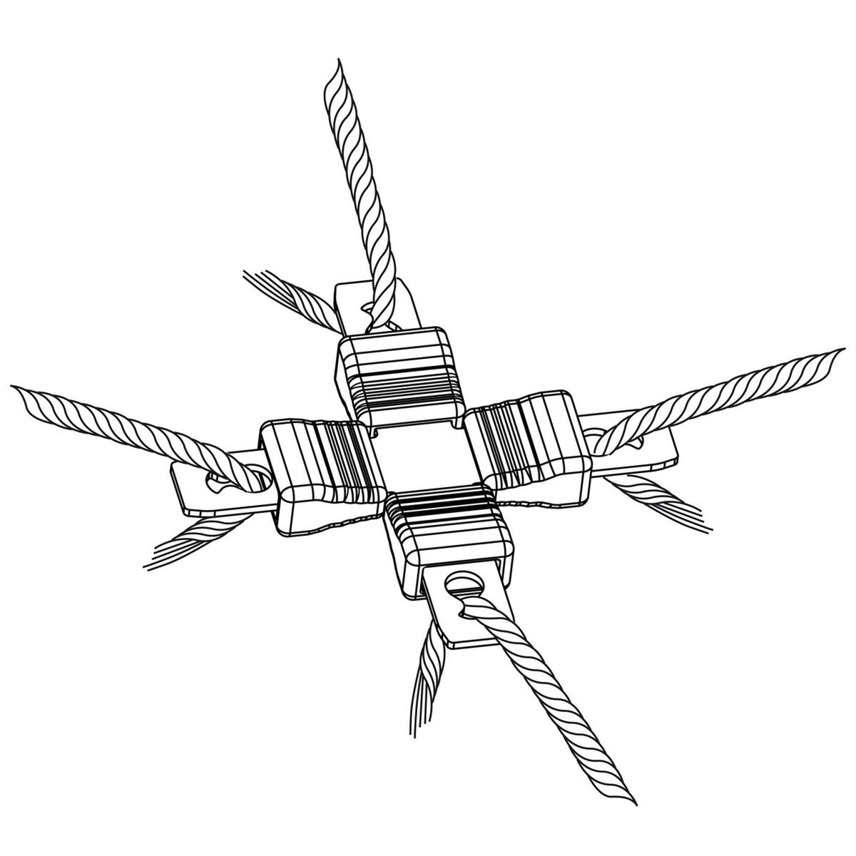 Ako Litzclip Draad-Kruisverbinder 3mm, verzinkt