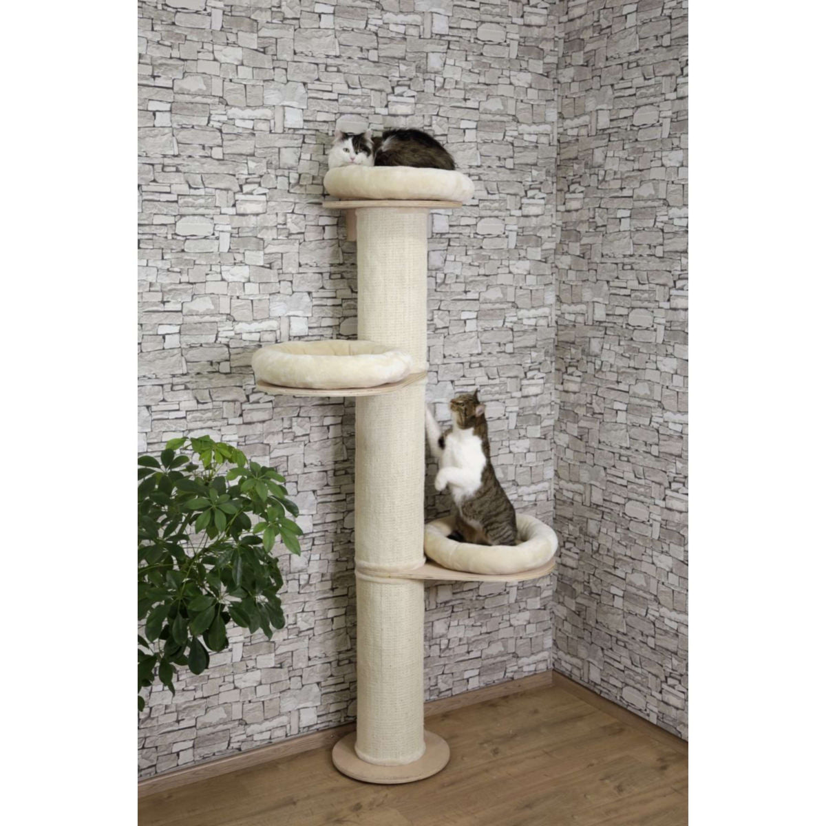 vidaXL Kattenmeubel - Alles-in-één - 78 x 47 x 109 cm - Pluche en sisal vidaXL Kattenmeubel - Alles-in-één - 78 x 47 x 109 cm - Pluche en sisal