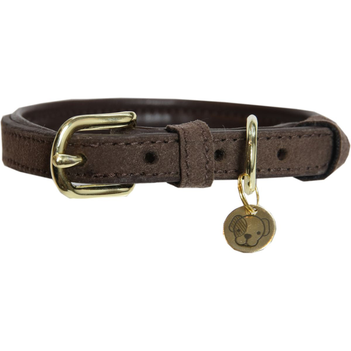 Kentucky Halsband Velvet Leather Brown