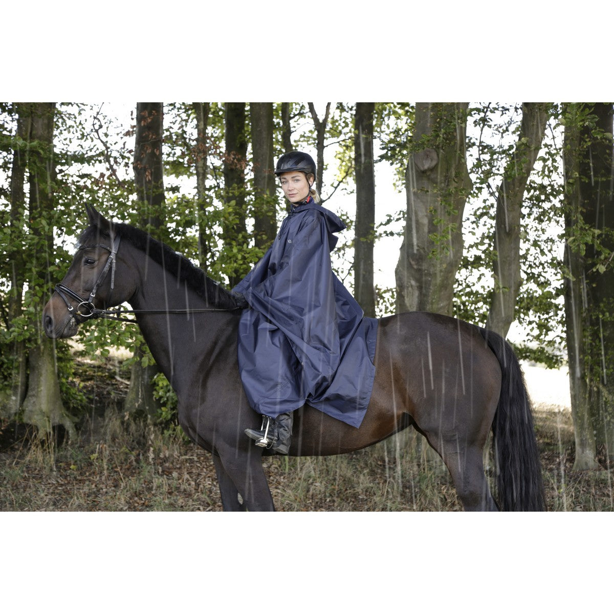 Covalliero Regenponcho Volwassenen Blauw