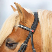 Kieffer Hoofdstel Ultrasoft Haflinger Zwart/Witte steentjes