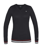 Kingsland Shirt Classic Knitted V-Neck Dames Navy