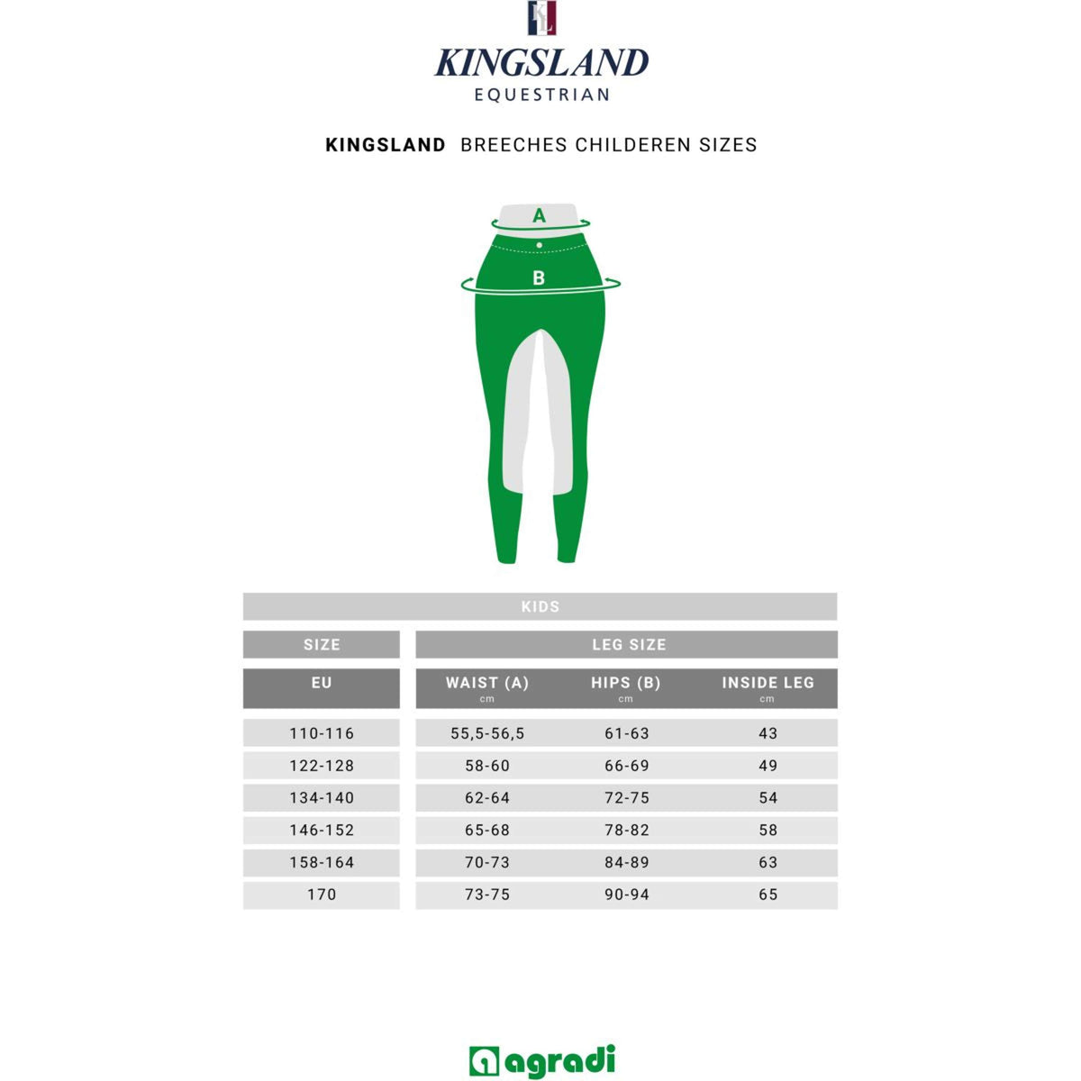 Kingsland Rijlegging Kemmie F-Tec2 Full-Grip Meiden Navy