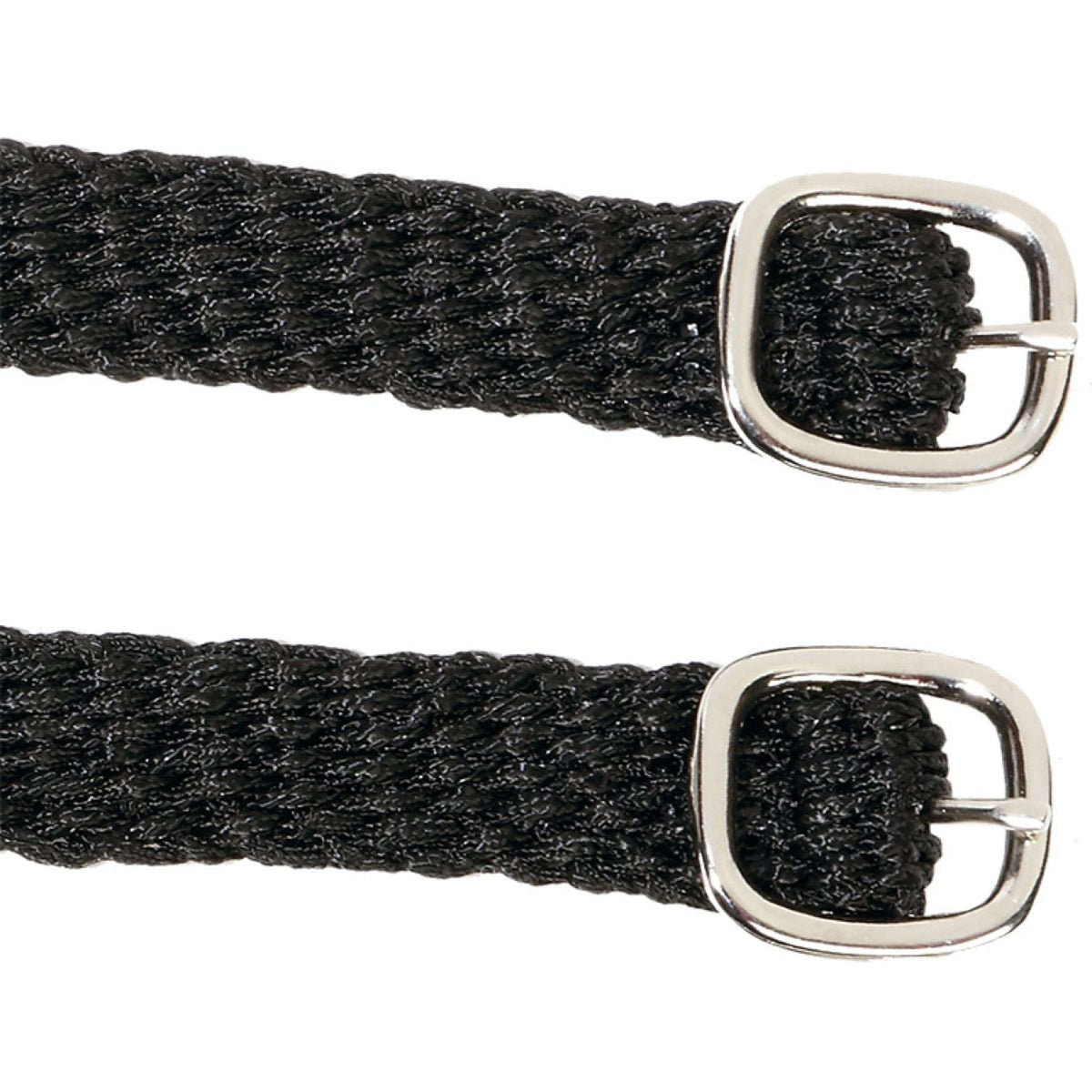 Kavalkade Sporenriempjes Gevlochten Nylon Zwart
