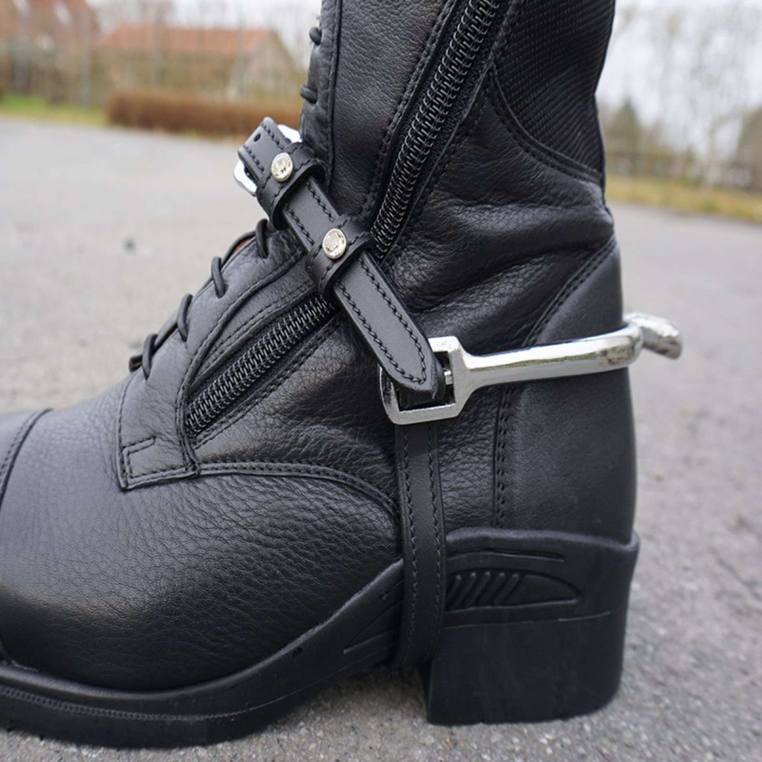 Kavalkade Sporenriempjes Crystal Zwart