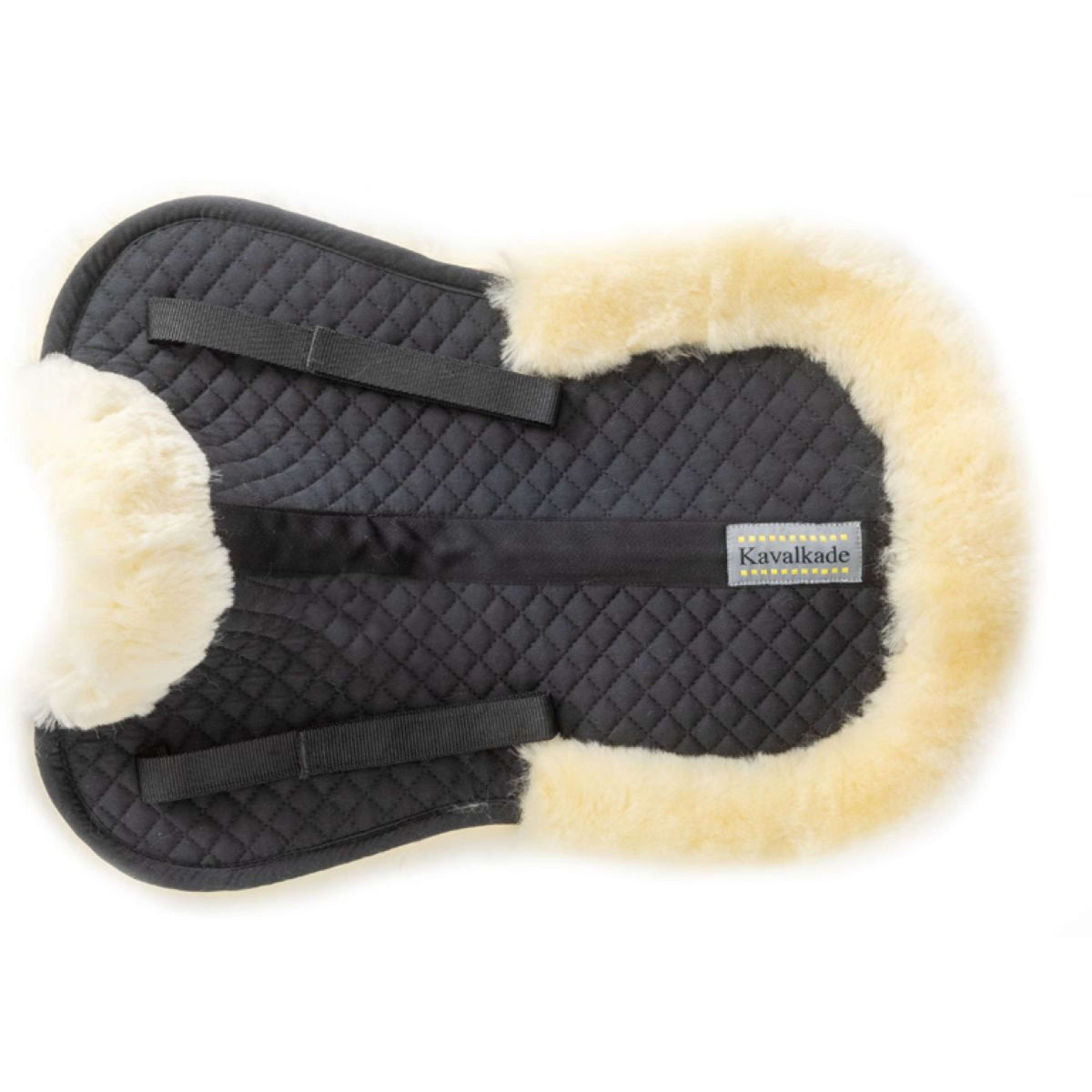 Kavalkade Zadelonderlegger met Lamsvacht Zwart/Naturel