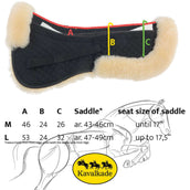 Kavalkade Zadelonderlegger met Lamsvacht Zwart/Naturel