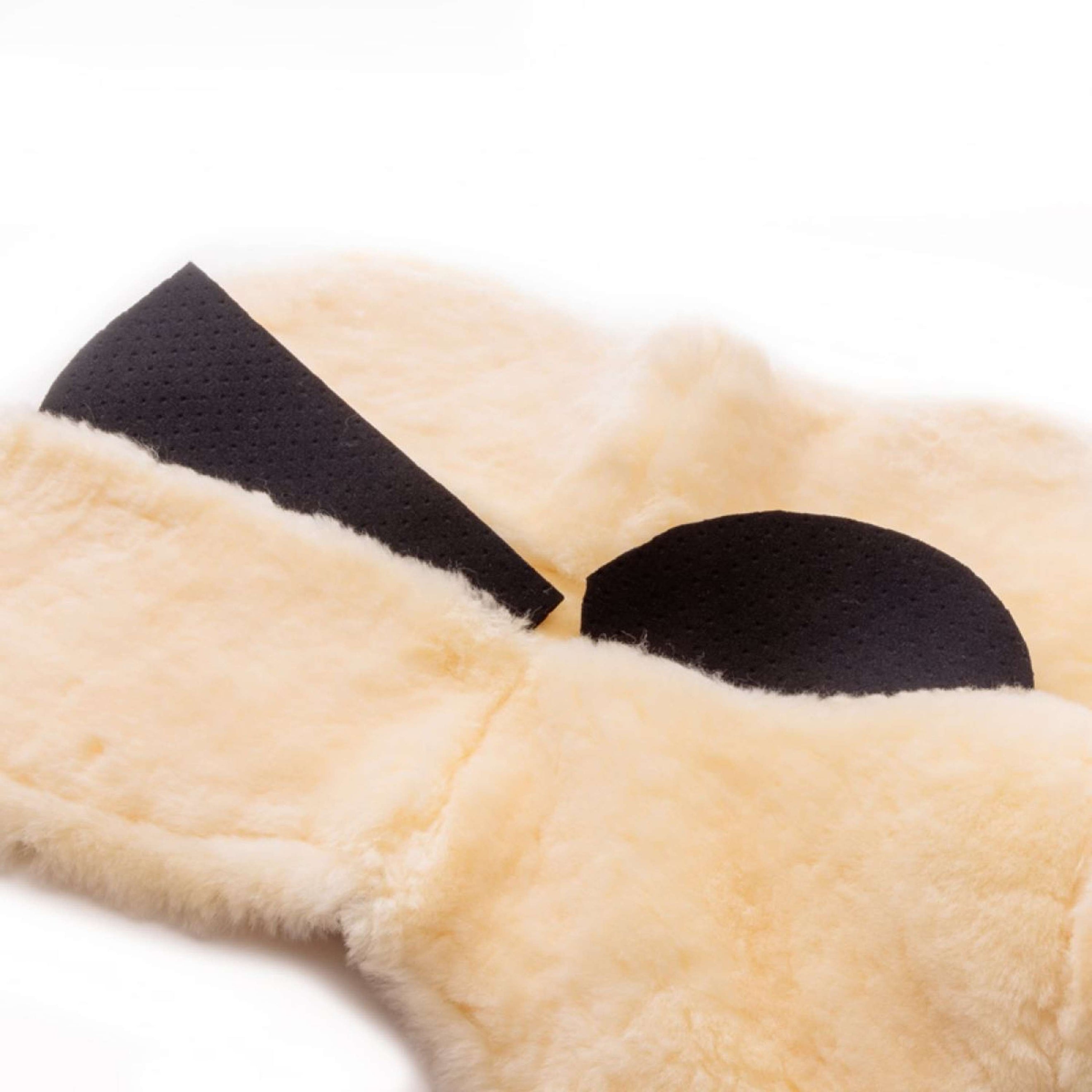 Kavalkade Onderlegger Lambskin Zwart/Naturel