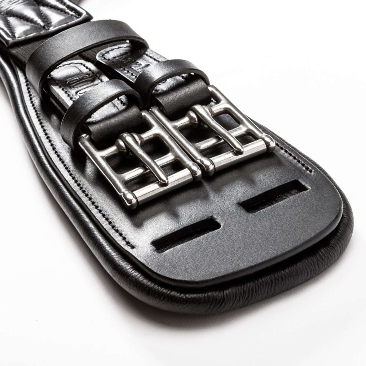 Kavalkade Dressuursingel Casper Soft Leather met Elastiek Zwart