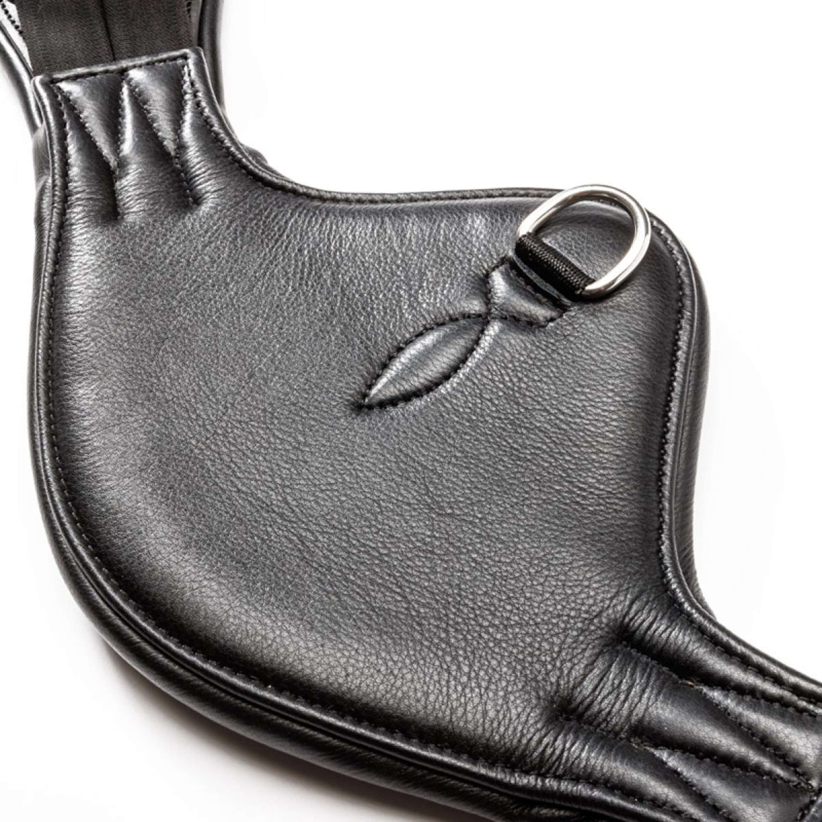Kavalkade Dressuursingel Casper Soft Leather met Elastiek Zwart