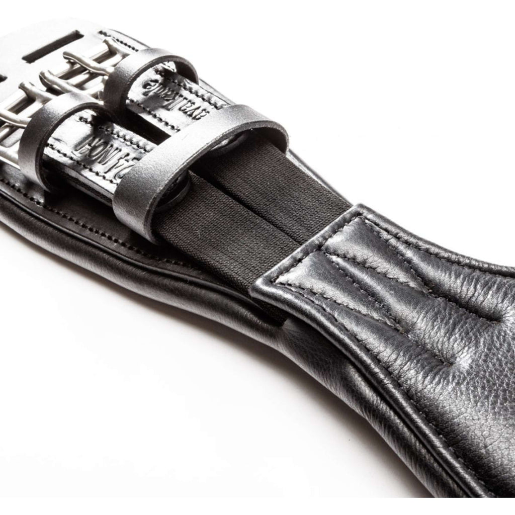 Kavalkade Dressuursingel Casper Soft Leather met Elastiek Zwart