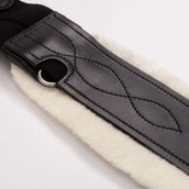 Kavalkade Veelzijdigheidssingel Casper Oiled Leather Faux Fur met Elastiek Zwart/Naturel