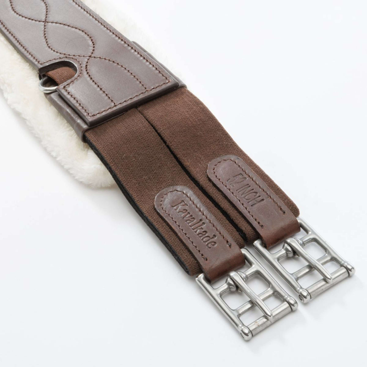 Kavalkade Veelzijdigheidssingel Casper Oiled Leather Faux Fur met Elastiek Bruin/Naturel