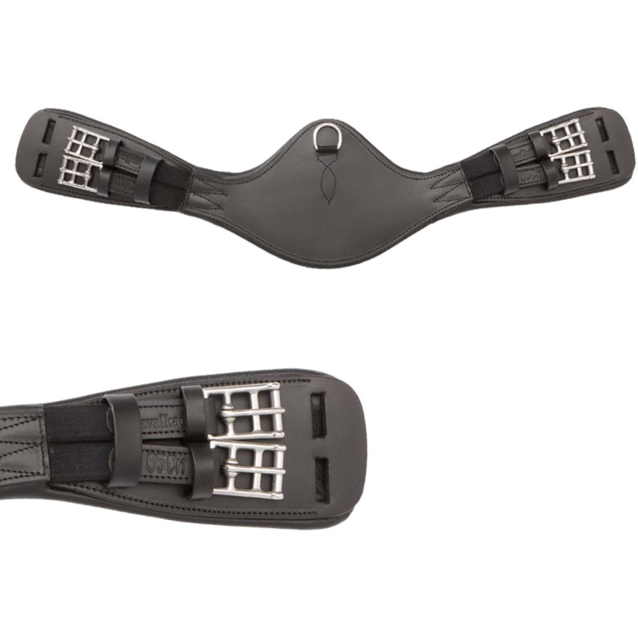 Kavalkade Dressuursingel Casper Oiled Leather met Elastiek Zwart